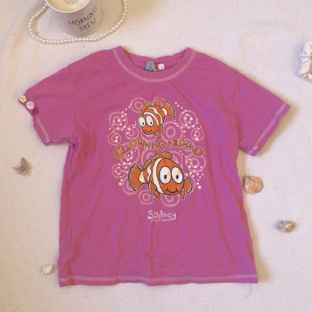 Pink graphic y2k top Sydney Australia